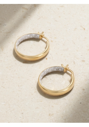 Yvonne Léon - 9-karat Gold Diamond Hoop Earrings - One size