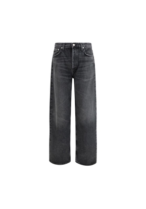 Agolde Black Cotton Straight-Leg Jeans - W29