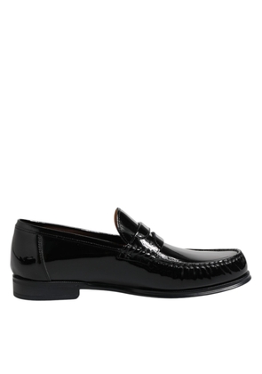 Dolce & Gabbana Black Leather Slip On Loafers Dress Shoes - EU41.5/US8.5