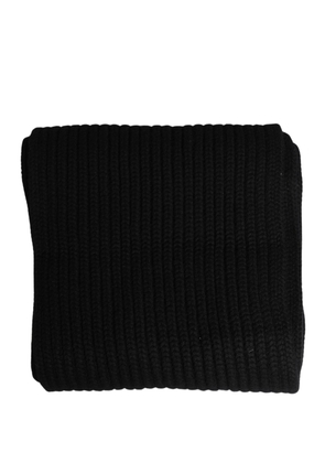 Dolce & Gabbana Black Cashmere Knitted Men Neck Warmer One Size Scarf