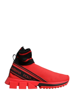 Dolce & Gabbana Red Black Sorrento Socks Sneakers Shoes - EU35/US4.5