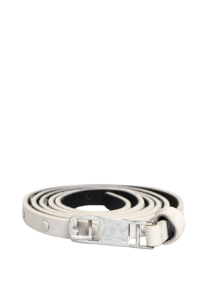 Costume National White Leather Studded Cintura Belt - 95 cm / 38 Inches