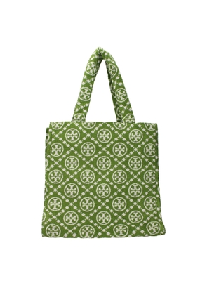 Tory Burch Green Cotton-Like Shoulder Bag