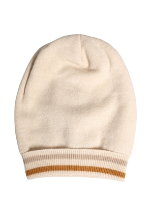 Dolce & Gabbana Beige Cashmere Knitted Women Winter Beanie Hat