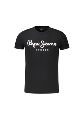 Pepe Jeans Black Cotton Men's T-Shirt - M