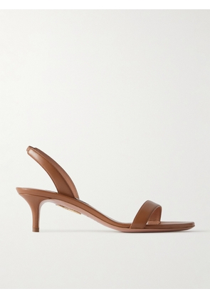 Aquazzura - So Nude 50 Leather Slingback Sandals - Brown - IT35,IT35.5,IT36,IT36.5,IT37,IT37.5,IT38,IT38.5,IT39,IT39.5,IT40,IT40.5,IT41,IT41.5,IT42