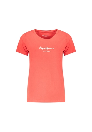 Pepe Jeans Red Cotton Women T-Shirt - S