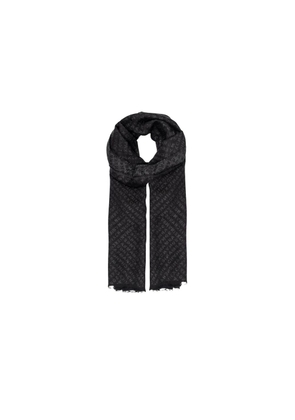 Armani Exchange Black Viscose Scarf