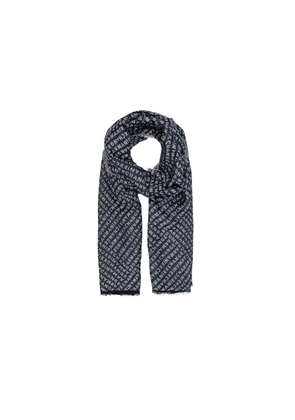 Armani Exchange Blue Viscose Scarf