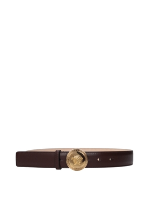 Versace Brown Leather Regular Belt - 75 cm / 30 Inches