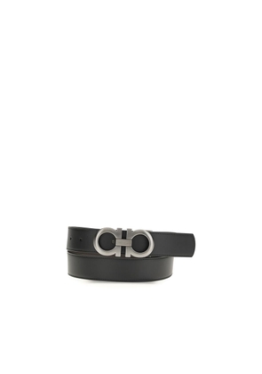 Ferragamo Black Calf Leather Bos Taurus Belt - 105 cm / 42 Inches