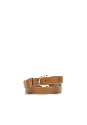 Ferragamo Beige Calf Leather Bos Taurus Regular Belt - 80 cm / 32 Inches