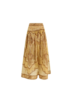 Zimmermann Bicolor Cotton Long Skirt - 1