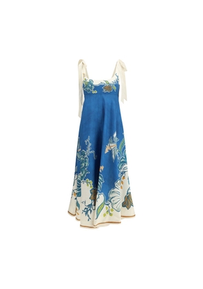 Alemais Blue Linen Casual Dress - 10