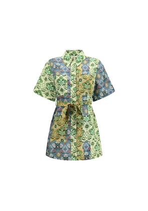 Alemais Multicolor Linen Casual Dress - 10