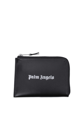 Palm Angels Black Leather Cardholder