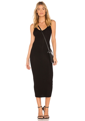 Enza Costa Rib Tank Dress in Black. Size S. Also in XS, L.