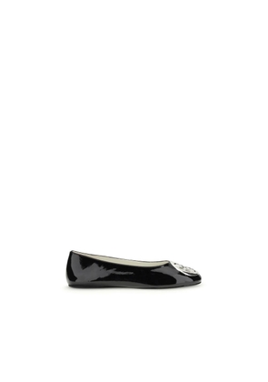 Tory Burch Black Calf Leather Bos Taurus Ballet Flats - EU36.5/US6.5