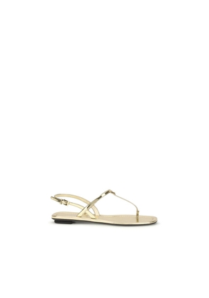 Prada Silver Calf Leather Bos Taurus Flat Sandals - EU37.5/US7.5