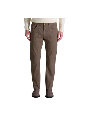 Jeckerson Brown Cotton Skinny Pants - W29