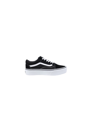 Vans Black And White Fabric Platform Sneakers - EU36/US6