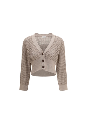 Brunello Cucinelli Beige Cotton Cardigan - M