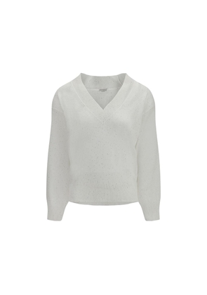 Brunello Cucinelli White Linen Sweatshirt - M