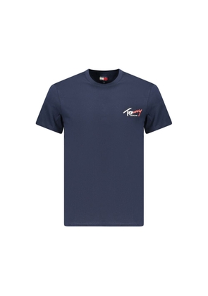 Tommy Hilfiger Blue Cotton Men's T-Shirt - S