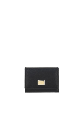 Dolce & Gabbana Black Calf Leather Bos Taurus Wallet