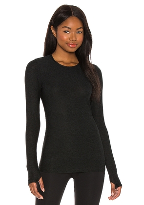 Beyond Yoga Classic Crew Pullover in Black. Size M. Also in XS, S, L, XL.