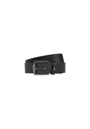 Tommy Hilfiger Black Leather Regular Belt - 110 cm / 44 Inches