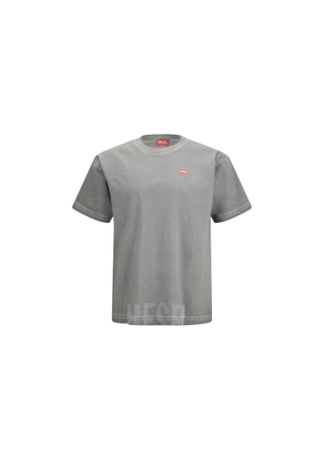 Diesel Gray Cotton T-Shirt - L