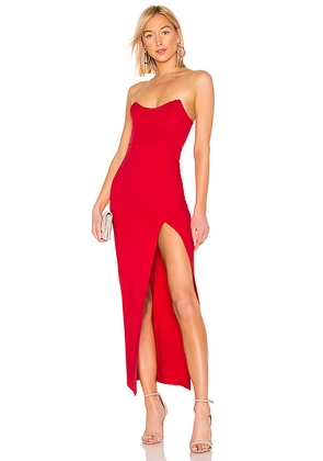 superdown Ryleigh Strapless Maxi Dress in Red. Size S. Also in L, M, XL, XS, XXS.