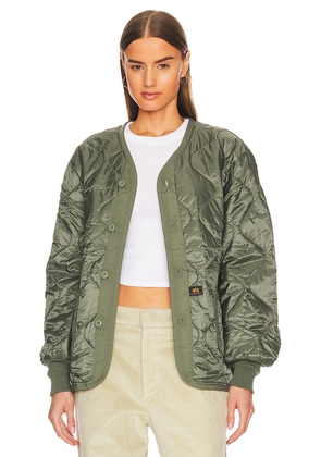 ALPHA INDUSTRIES ALS/92 Liner in Green. Size M. Also in L, XL/1X, XS, XXL/2X.