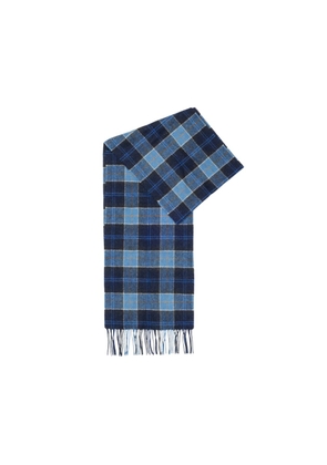 Barbour Blue Wool Scarf