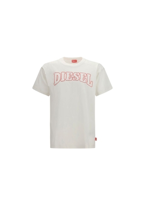 Diesel White Cotton T-Shirt - L