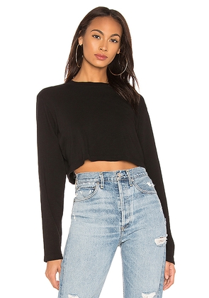 COTTON CITIZEN Tokyo Crop Shirt in Black. Size L. Also in S, XS, M.