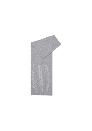 Pieces Gray Recycled Polyester Scarf - One Size