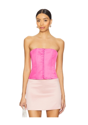 GUIZIO Satin Corset in Pink. Size M. Also in XS, XL, XXS.