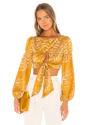 Camila Coelho Marcia Top in Mustard. Size XS. Also in XXS.