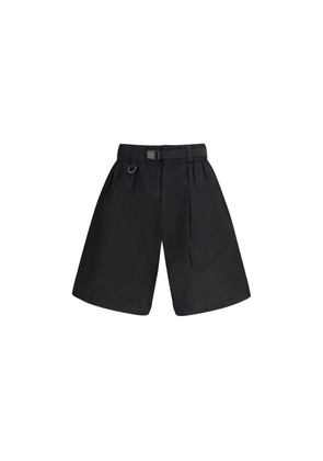 Y-3 Black Cotton Bermuda Shorts - L