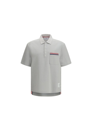 Thom Browne Gray Cotton Polo Shirt - 3