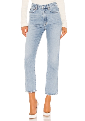 AGOLDE Pinch Waist High Rise Kick Jeans in Blue. Size 24. Also in 23, 31, 32, 33, 34.