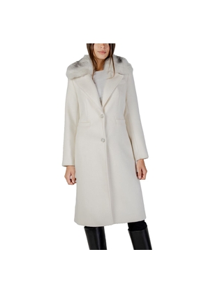 Guess Cream Polyester Coat - XL