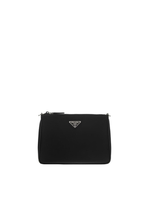 Prada Black Calf Leather Bos Taurus Shoulder Bag