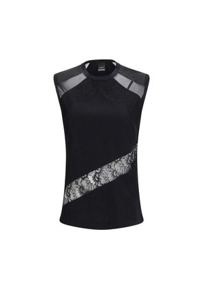 PINKO Black Cotton Top - M