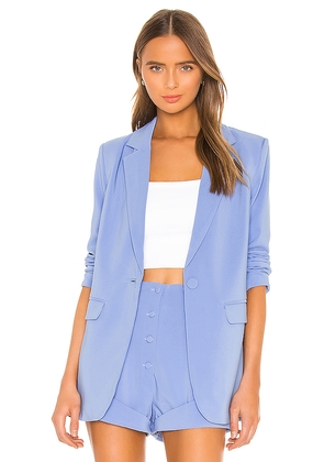 Camila Coelho Arielle Blazer in Blue. Size M. Also in S, L.