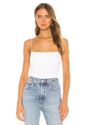 Enza Costa Silk Rib Essential Tank in White. Size M. Also in L, S, XS.