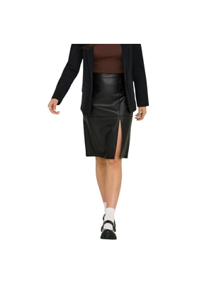 Only Black Polyester Long Skirt - XL