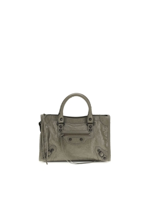 Balenciaga Gray Calf Leather Bos Taurus Shoulder Bag